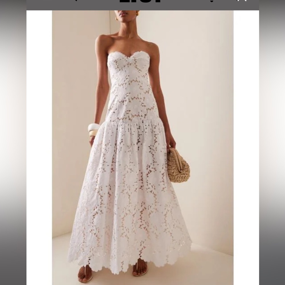 Silvia Tcherassi Women's White Margie Strapless Maxi Dress XS